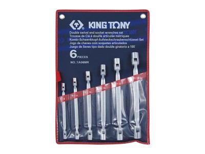 KING TONY Комплект торцевых ключей с шарниром 6 пр